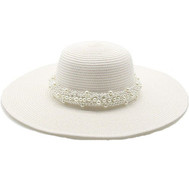 chapeau de paille perles